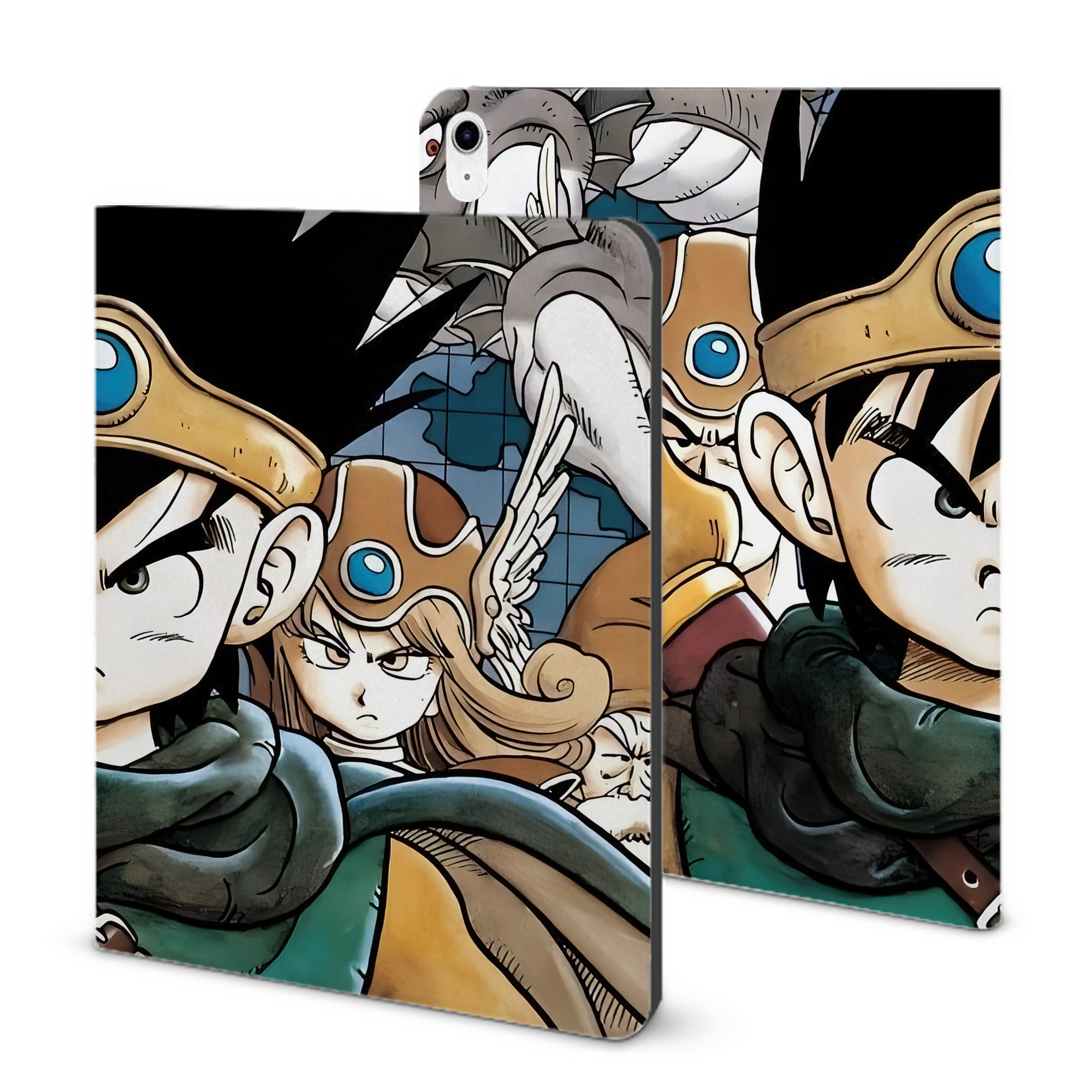 （画像用） ドラゴンクエスト Doragon Kuesuto Dragon Quest IPad ケース ブック型 PUレザー TPU 耐衝撃 軽量 薄型 ペン収納なし 全面保護 IPad 各モデル対応